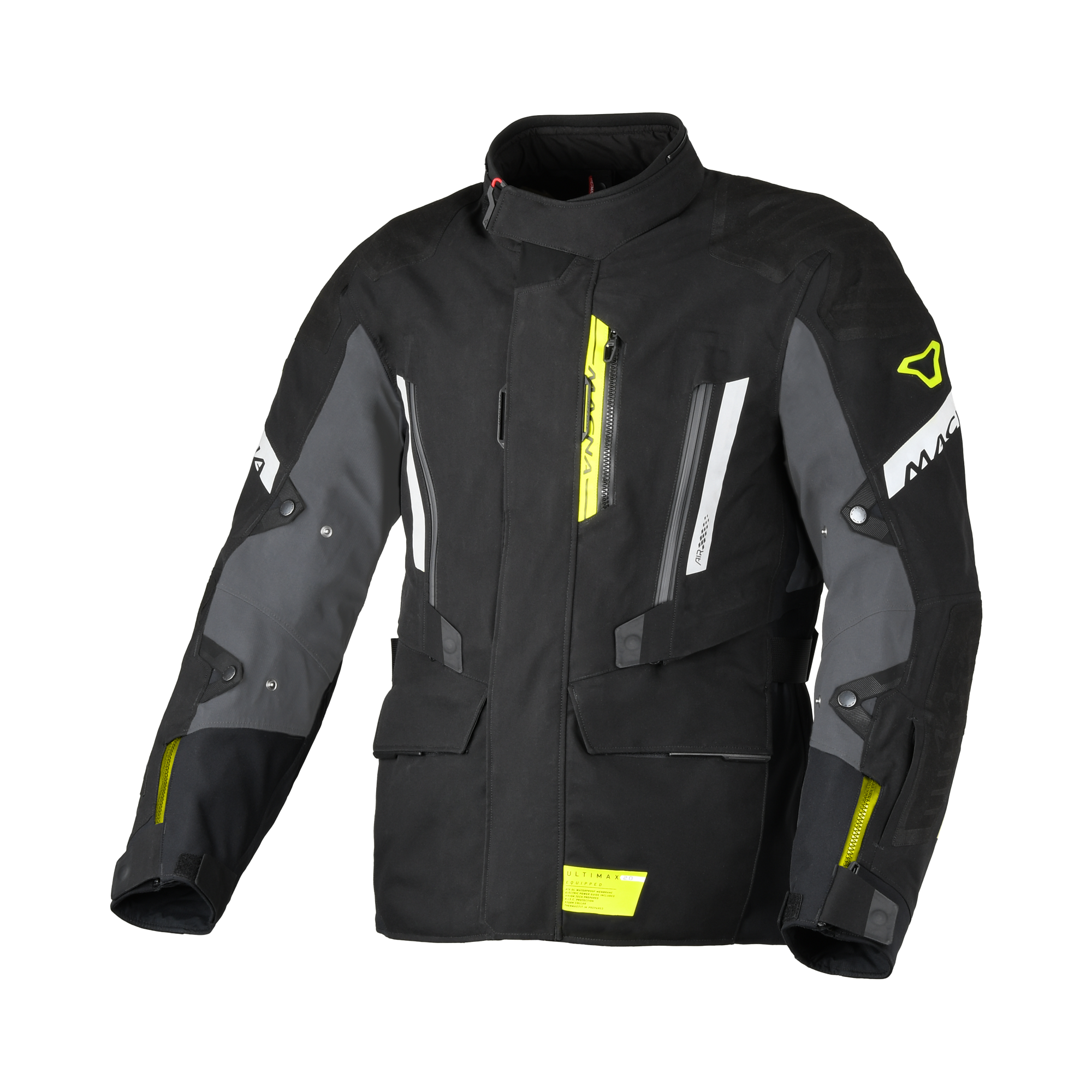 Macna Ultimax 2.0 Nero/Giallo - Giacca Moto Touring All-Season Laminata CE Classe AA Uomo - vista 1