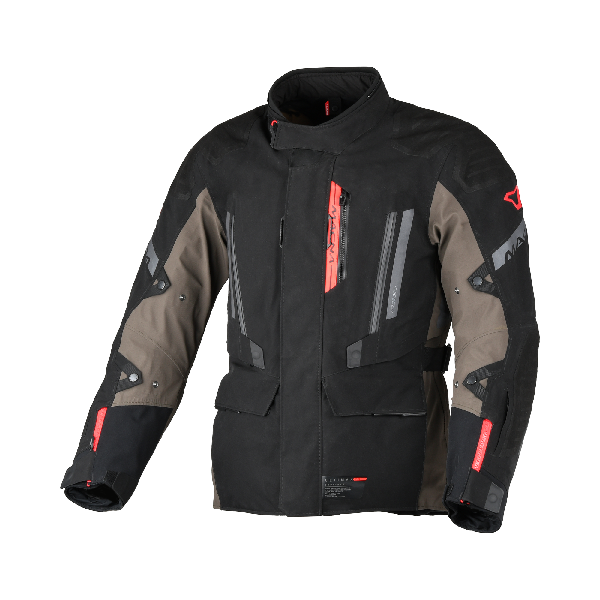 Macna Ultimax 2.0 Nero/Grigio - Giacca Moto Touring All-Season Laminata CE Classe AA Uomo - vista 1