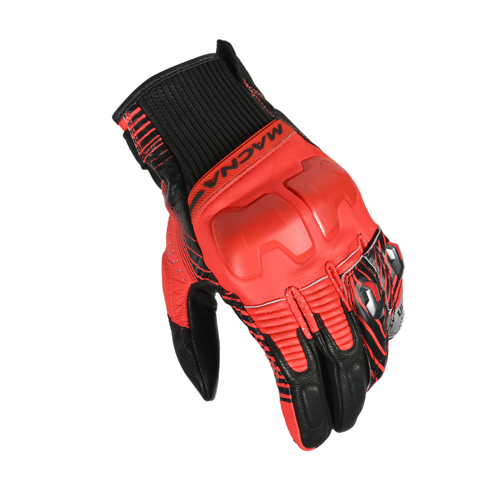 Macna Ultraxx Nero/Rosso – Guanti Moto Racing CE Uomo – vista 1