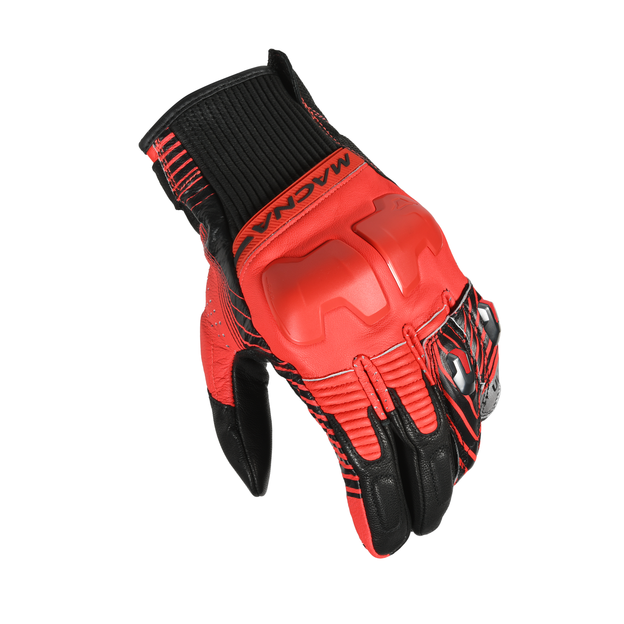 Macna Ultraxx Nero/Rosso – Guanti Moto Racing CE Uomo – vista 1