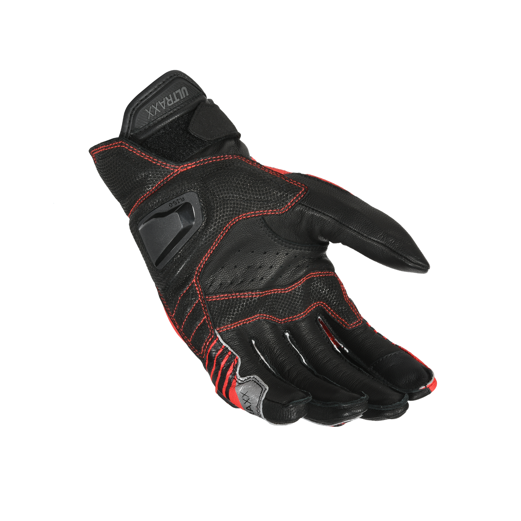 Macna Ultraxx Nero/Rosso – Guanti Moto Racing CE Uomo – vista 2