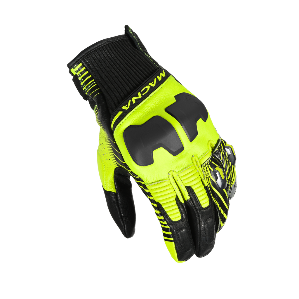Macna Ultraxx Nero/Giallo – Guanti Moto Racing CE Uomo – vista 1