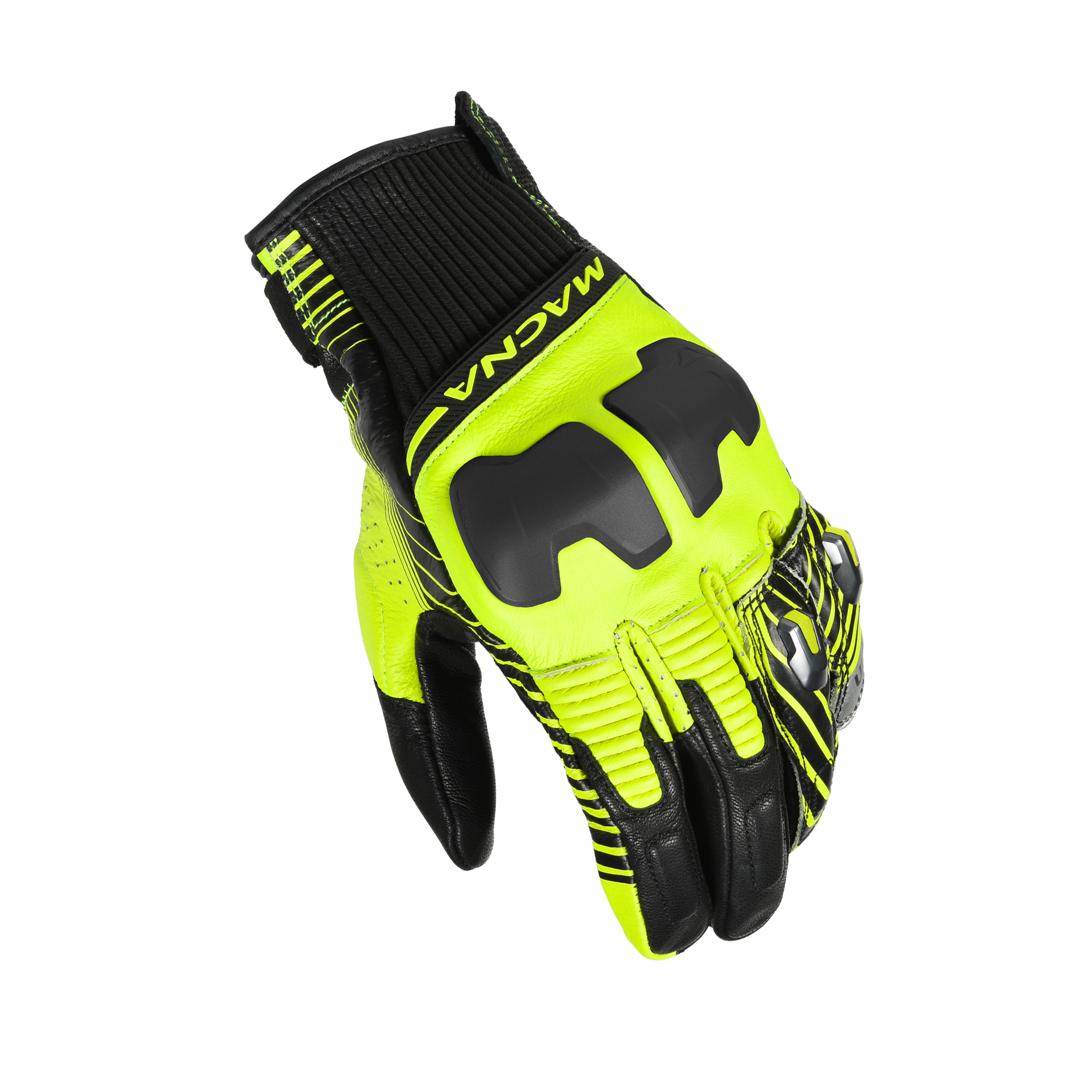 Macna Ultraxx Nero/Giallo – Guanti Moto Racing CE Uomo – vista 1
