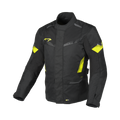 Macna Vaulture Nero/Giallo Fluo – Giacca Moto Touring Impermeabile CE Uomo – vista frontale