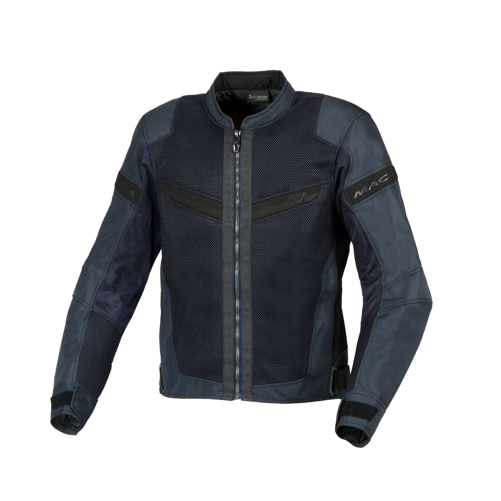 Macna Velotura Blu Scuro - Giacca Moto Estiva in Rete Ventilata City CE Classe A Uomo - vista 1