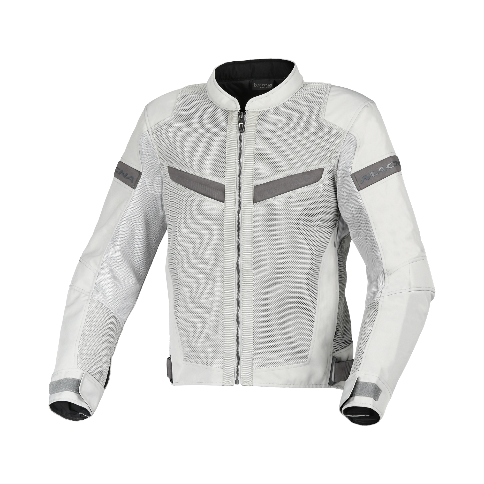Macna Velotura Grigio Chiaro - Giacca Moto Estiva in Rete Ventilata City CE Classe A Uomo - vista 1