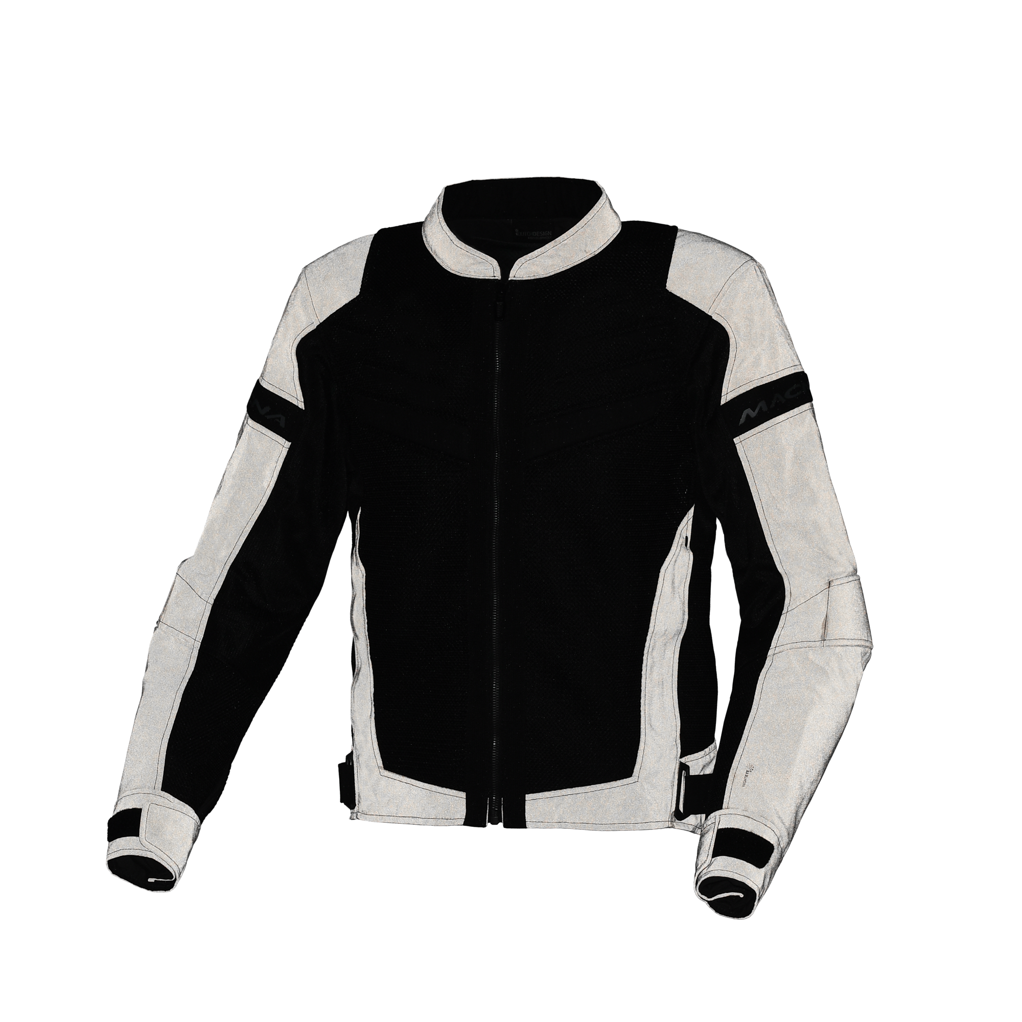 Macna Velotura Night Eye Nero - Giacca Moto Estiva in Rete Riflettente City CE Classe A Uomo - vista 3