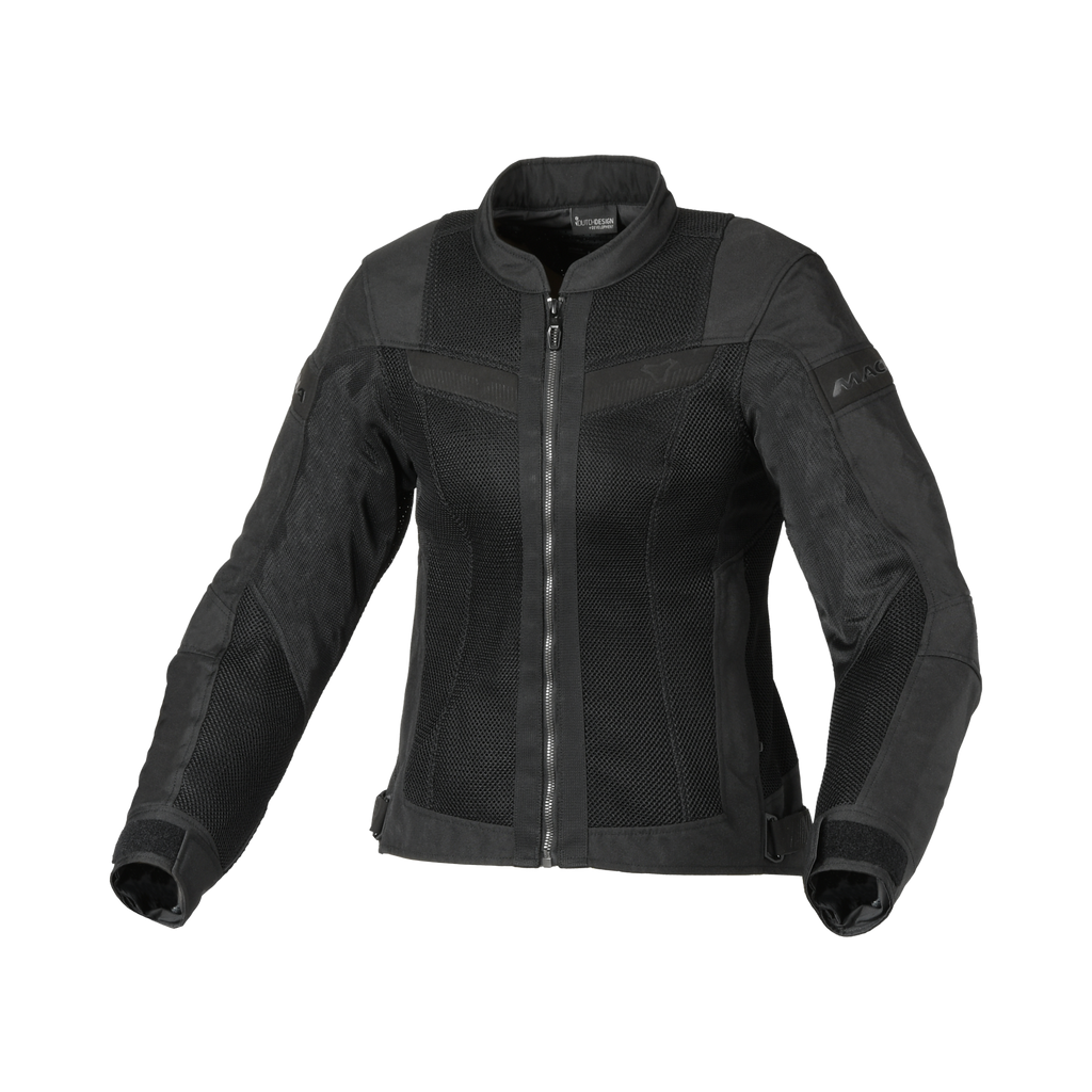 Macna Velotura Nero – Giacca Moto City Estiva in Rete Donna