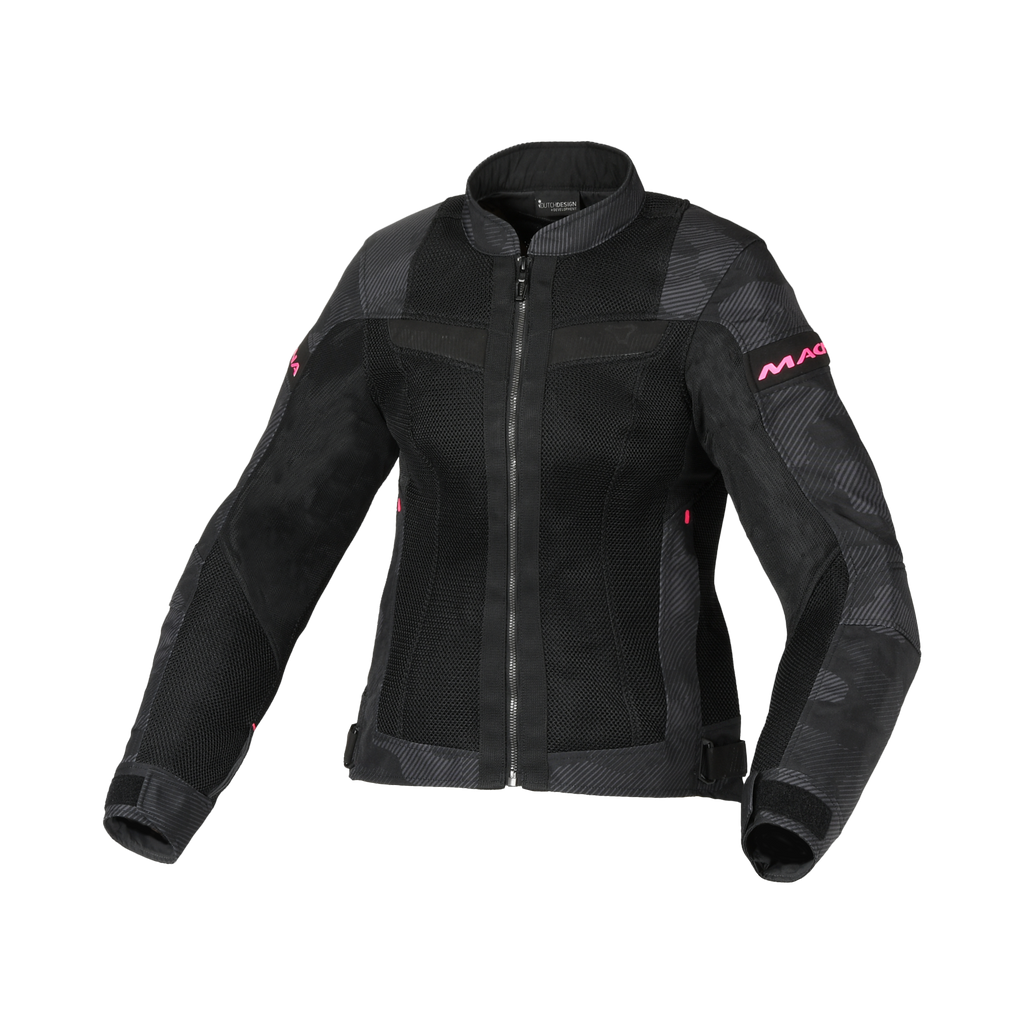 Macna Velotura Nero/Grigio – Giacca Moto City Estiva in Rete Donna