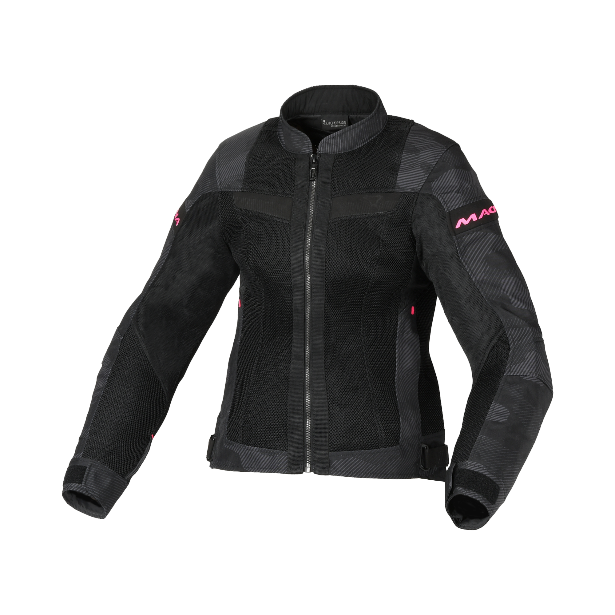 Macna Velotura Nero/Grigio – Giacca Moto City Estiva in Rete Donna