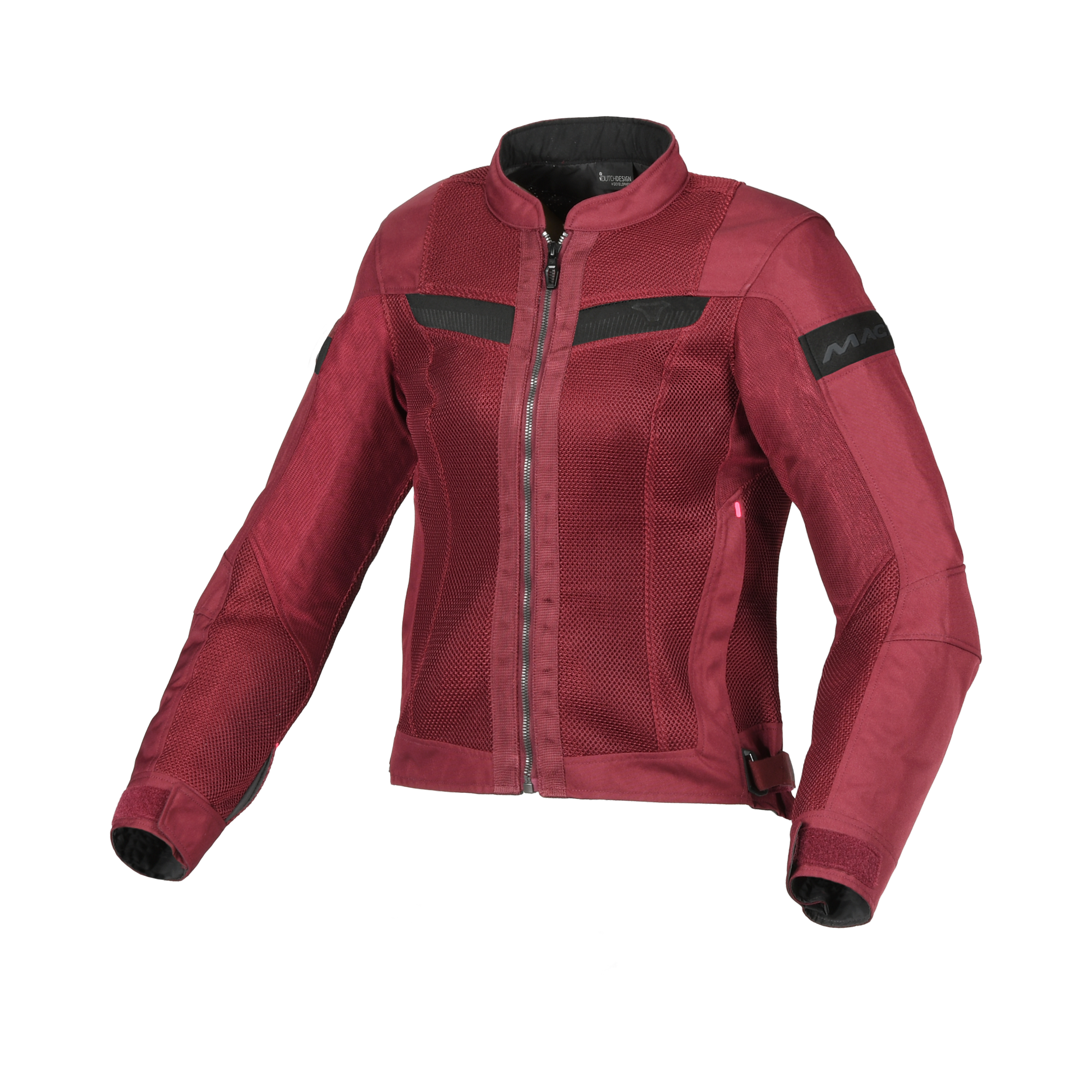 Macna Velotura Rosso Scuro – Giacca Moto City Estiva in Rete Donna