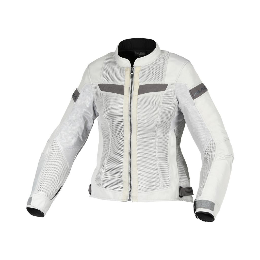 Macna Velotura Grigio Chiaro – Giacca Moto City Estiva in Rete Donna