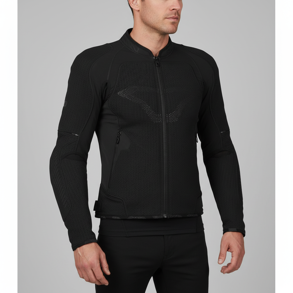 Macna Whizzar Nero – Giubbino Protettivo Moto CE Livello 2 Classe C Uomo - Moon Bike - Vista 3