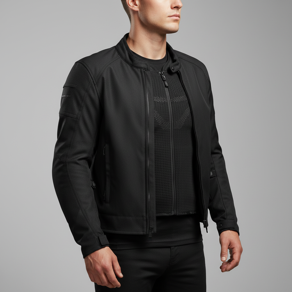 Macna Whizzar Nero – Giubbino Protettivo Moto CE Livello 2 Classe C Uomo - Moon Bike - Vista 5