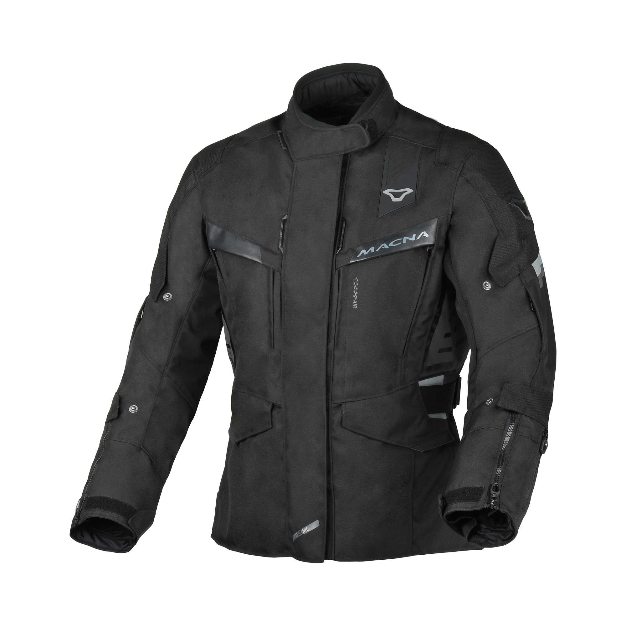 Macna Zastra Nero – Giacca Moto Adventure 4 Stagioni Impermeabile CE Donna – vista frontale