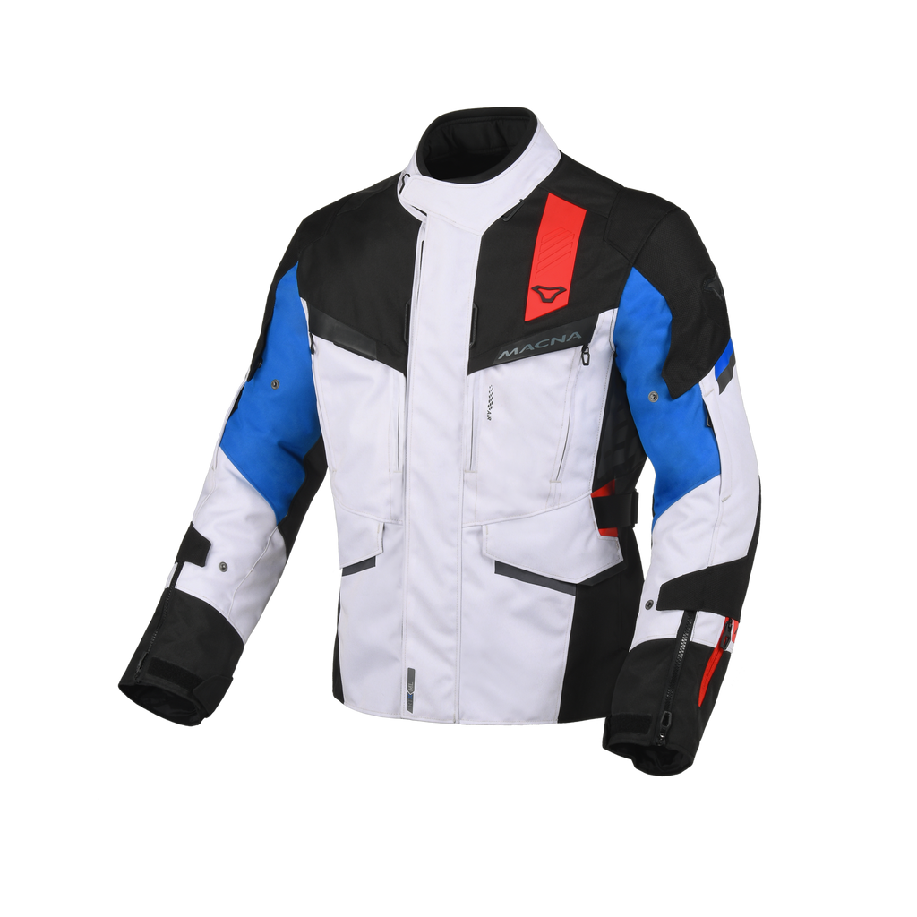 Macna Zastro Nero/Grigio – Giacca Moto Adventure 4 Stagioni Impermeabile CE Uomo – vista frontale