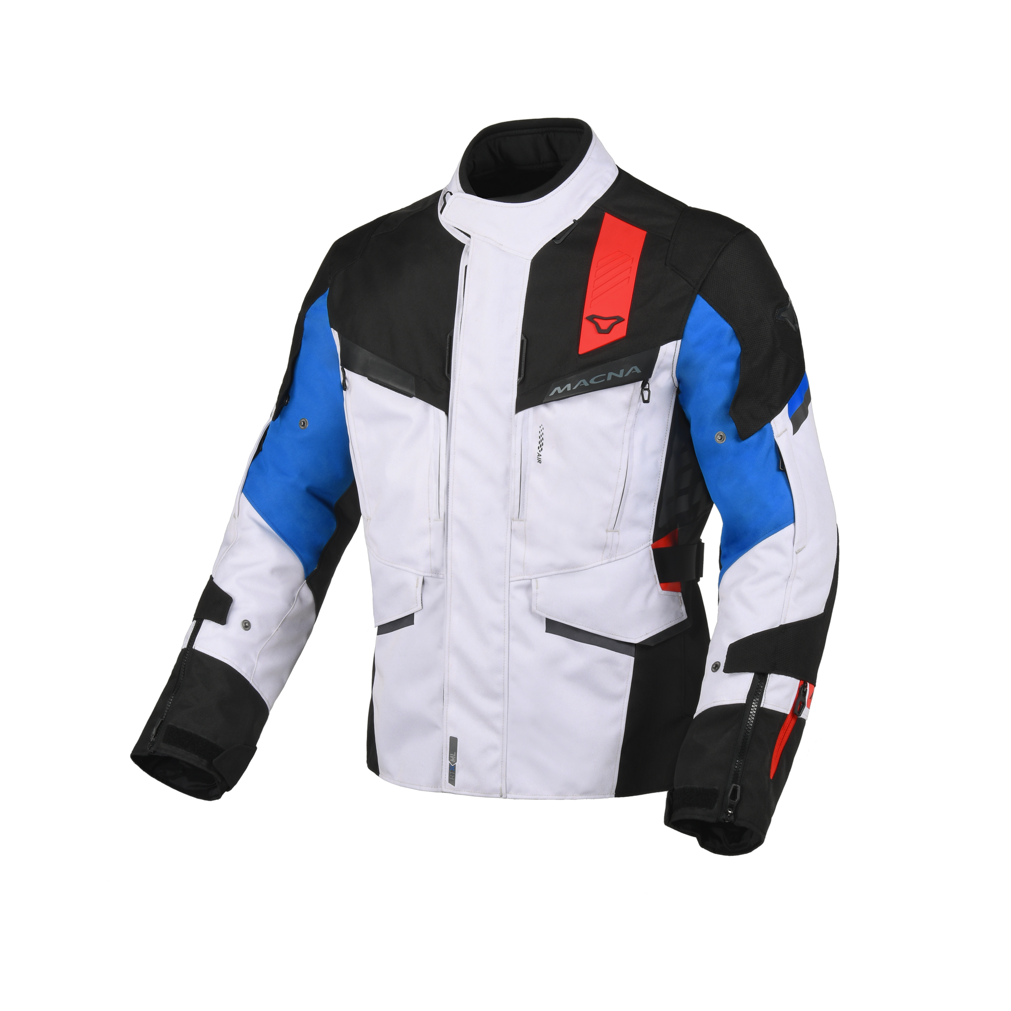 Macna Zastro Nero/Grigio – Giacca Moto Adventure 4 Stagioni Impermeabile CE Uomo – vista frontale