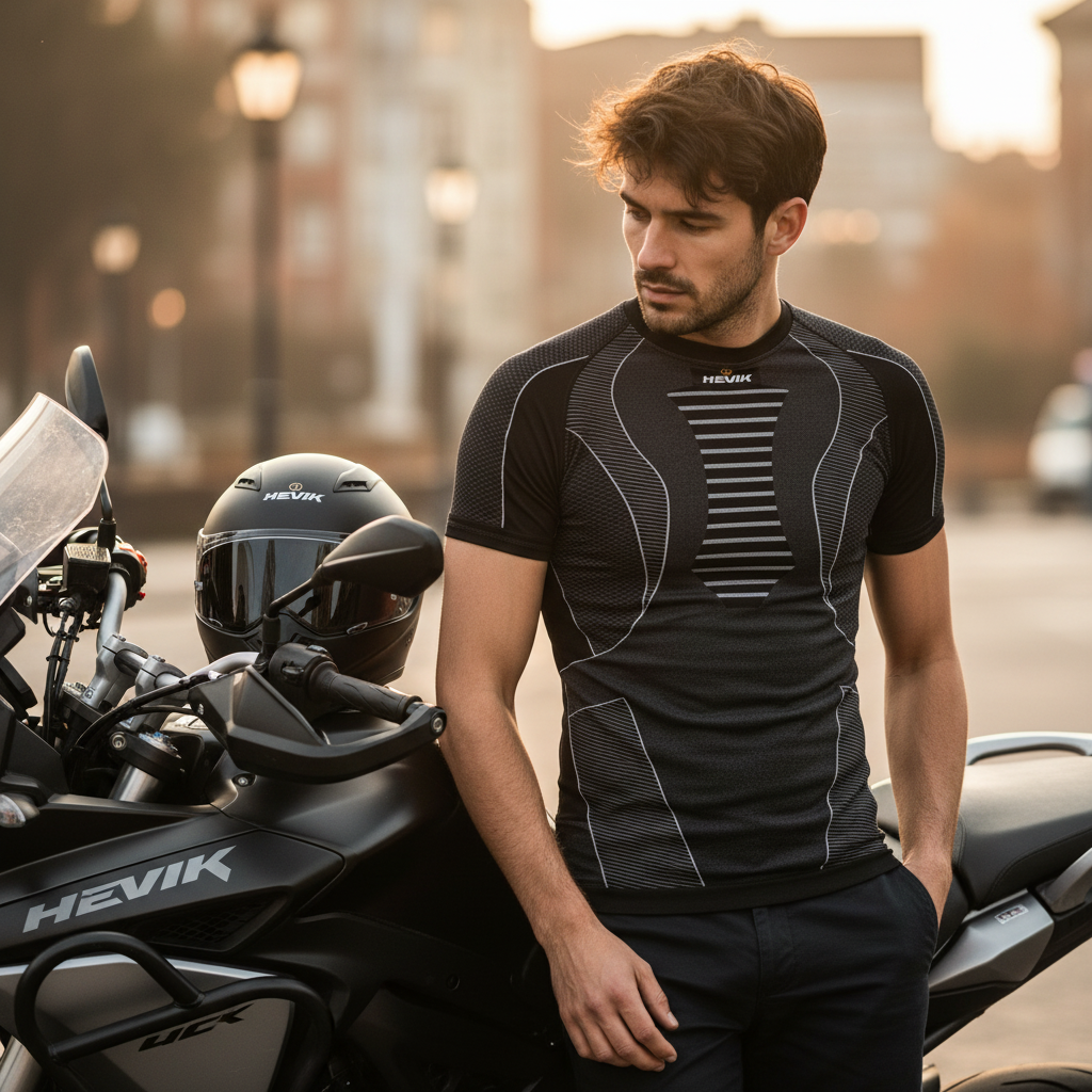 Maglia Tecnica Hevik Manica Corta Nera Nero Abbigliamento Tecnico - Moon Bike - Vista 7