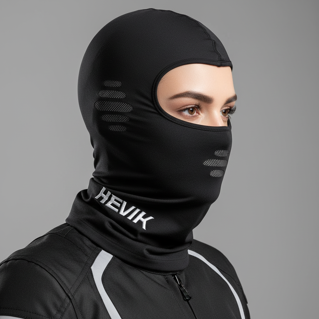 Maschera Sottocasco Hevik a Tubo Carbon Nero Scaldacollo e Sottocasco - Moon Bike - Vista 4