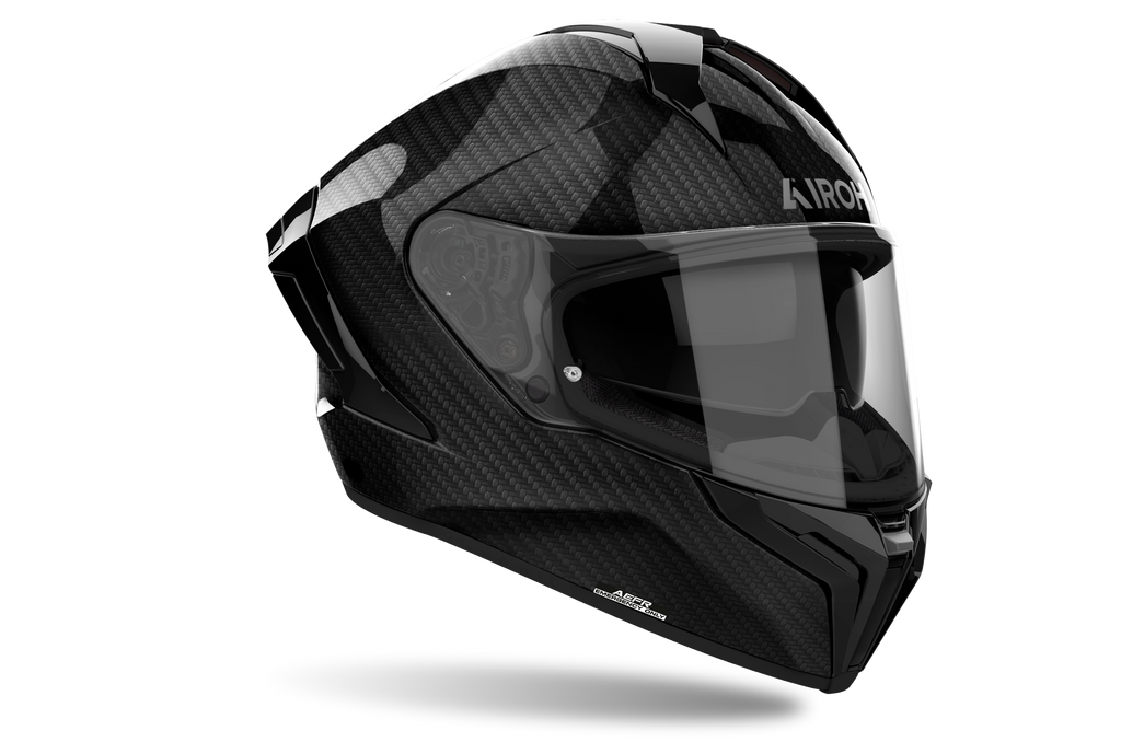 Casco integrale Airoh Matryx Carbon carbonio lucido cod. MXC99, tre quarti anteriore