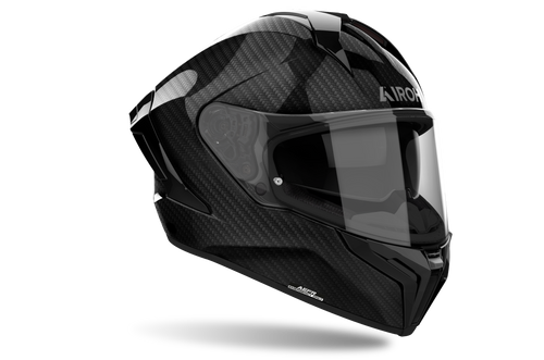 Casco integrale Airoh Matryx Carbon carbonio lucido cod. MXC99, tre quarti anteriore