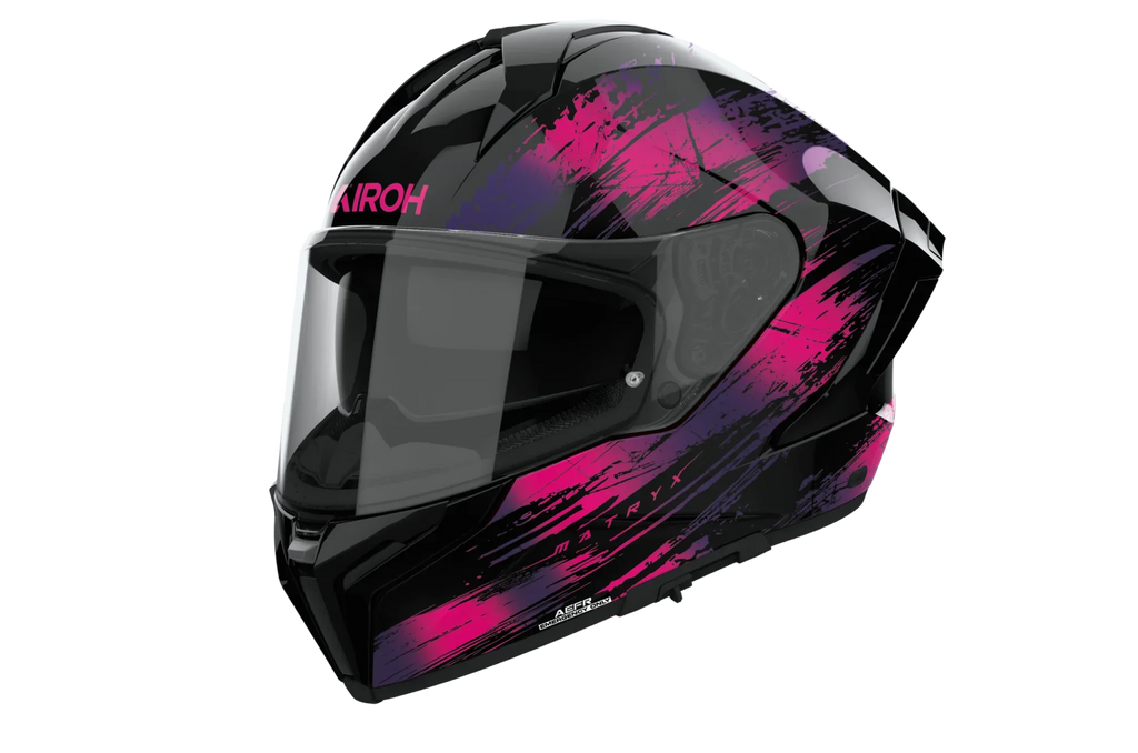 Airoh Matryx Reflex viola lucido MXRE54: casco integrale con grafica a pennellate