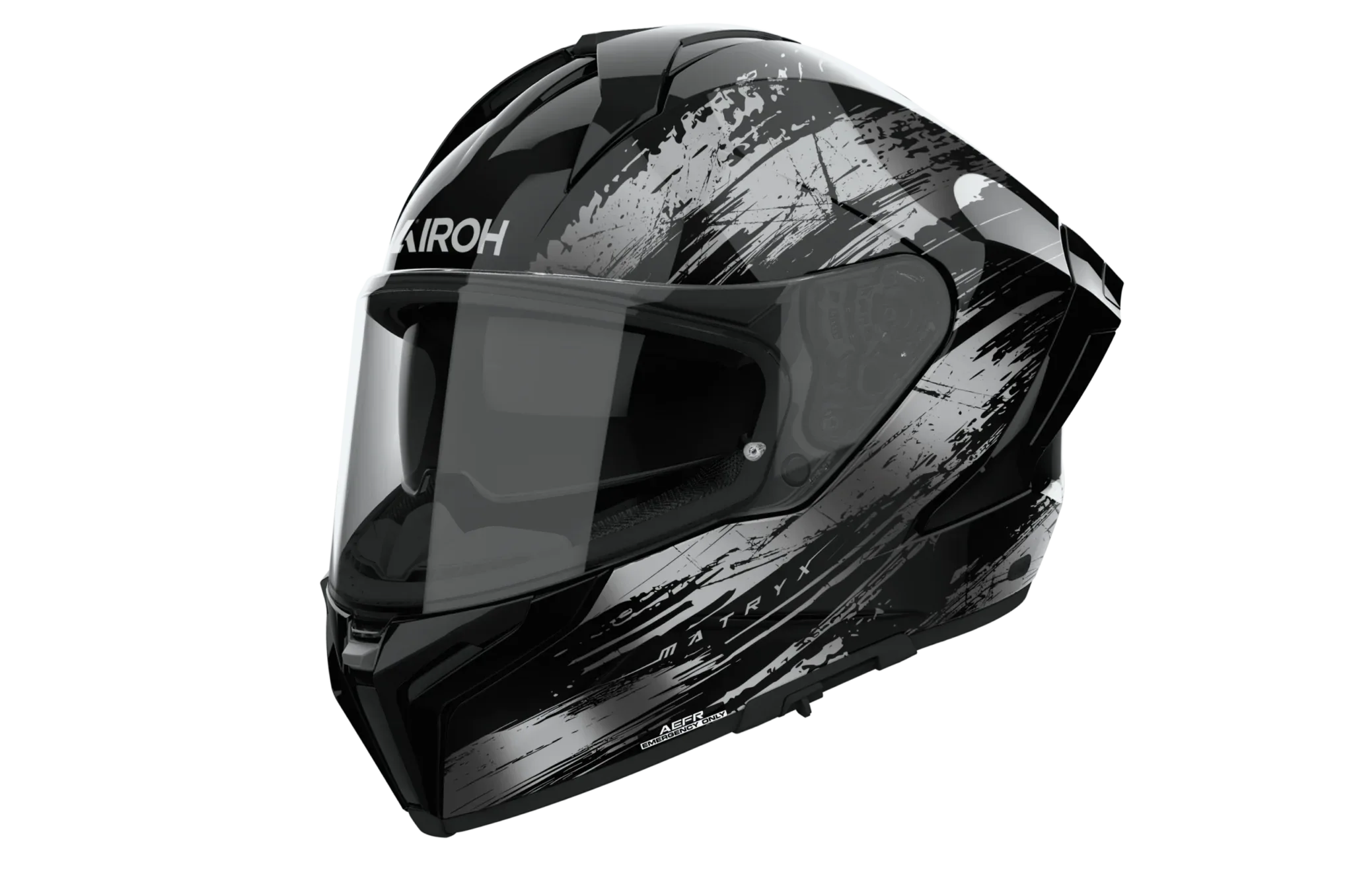 Casco Airoh MATRYX REFLEX GREY GLOSS vista laterale