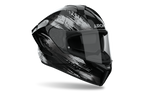Casco integrale Airoh Matryx Reflex grigio lucido cod. MXRE16, tre quarti anteriore