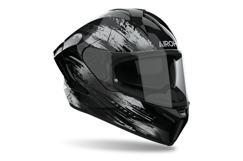 Casco integrale Airoh Matryx Reflex grigio lucido cod. MXRE16, tre quarti anteriore