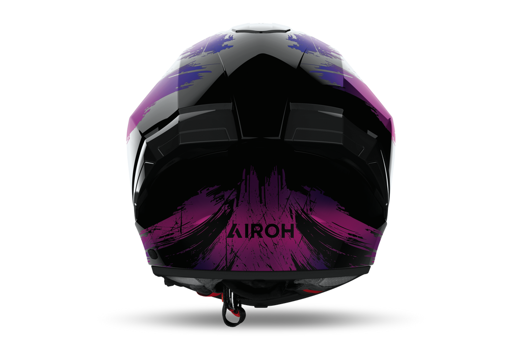 Airoh Matryx Reflex viola lucido MXRE54, retro con estrattori d'aria e logo Airoh