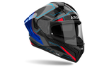 Casco integrale Airoh Matryx Rocket blu e rosso lucido cod. MXRK18, tre quarti anteriore