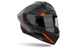 Casco integrale Airoh Matryx Rocket arancio opaco cod. MXRK32, tre quarti anteriore