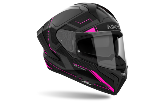 Casco integrale Airoh Matryx Rocket rosa opaco cod. MXRK54, tre quarti anteriore