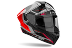 Casco integrale Airoh Matryx Rocket rosso fluo lucido cod. MXRK55, tre quarti anteriore