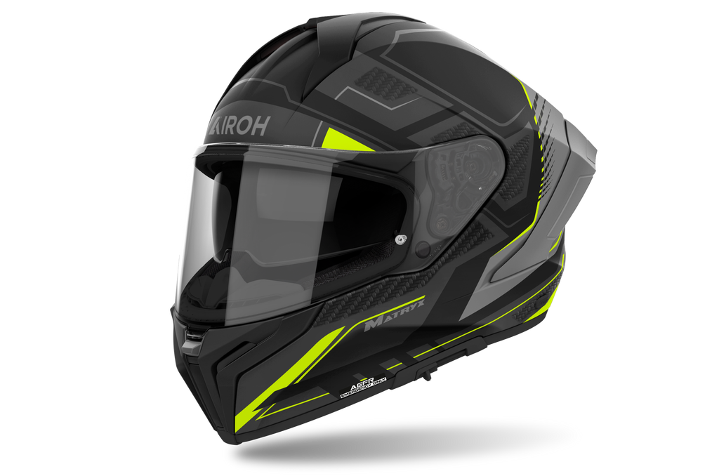 Airoh Airoh Matryx Rocket Yellow Matt – Casco Integrale Composite Carbon ECE 22.06 Giallo Caschi integrali - Moon Bike - Vista 2
