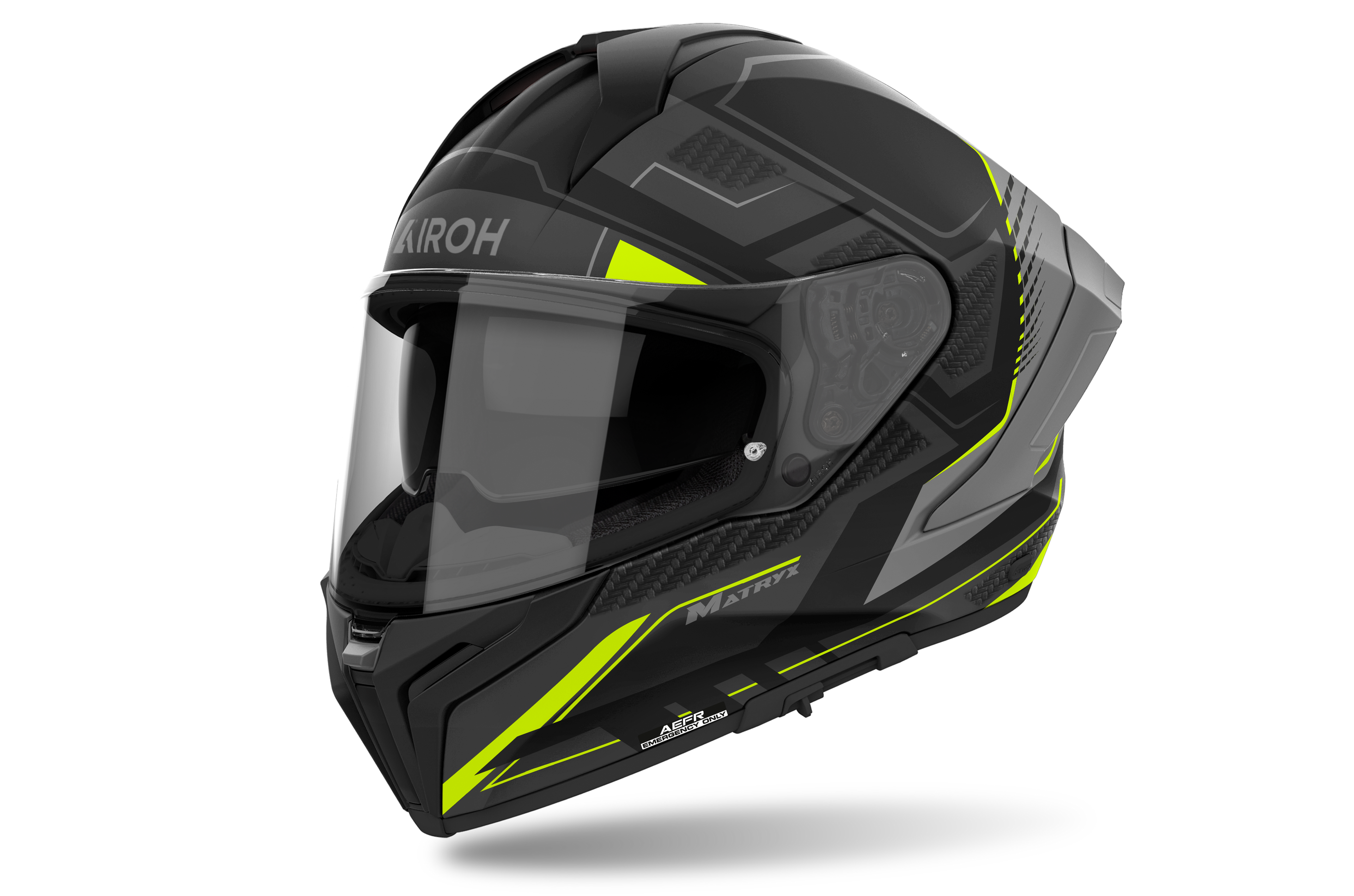Airoh Airoh Matryx Rocket Yellow Matt – Casco Integrale Composite Carbon ECE 22.06 Giallo Caschi integrali - Moon Bike - Vista 2