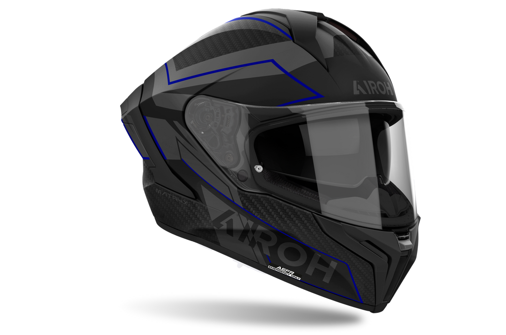 Airoh Airoh Matryx Sentinel Blue Matt – Casco Integrale Composite Carbon ECE 22.06 Blu Caschi integrali - Moon Bike - Vista 2