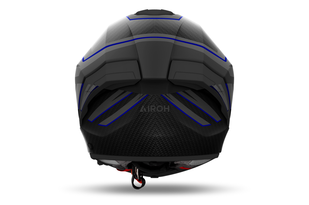 Airoh Airoh Matryx Sentinel Blue Matt – Casco Integrale Composite Carbon ECE 22.06 Blu Caschi integrali - Moon Bike - Vista 4