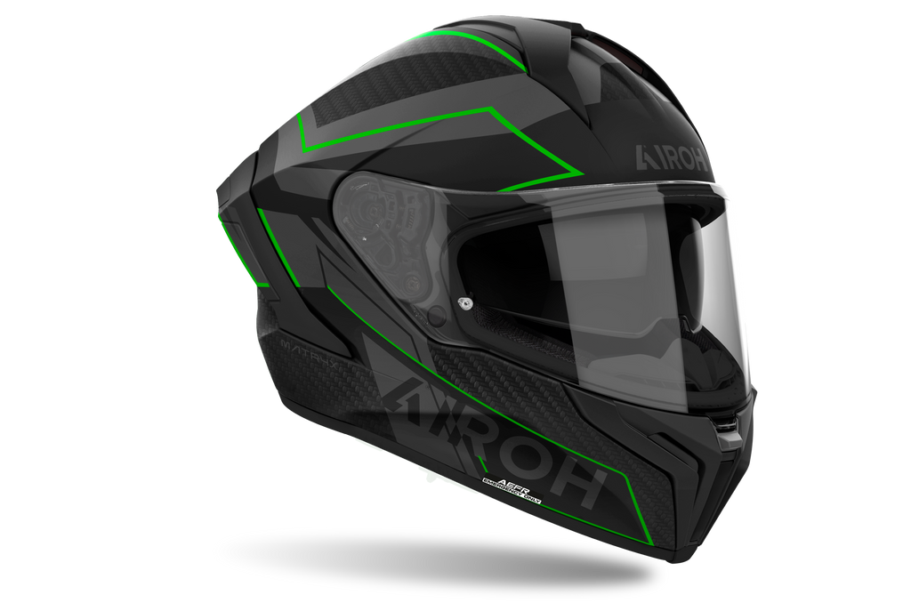Airoh Matryx Sentinel Green Matt casco integrale - vista laterale