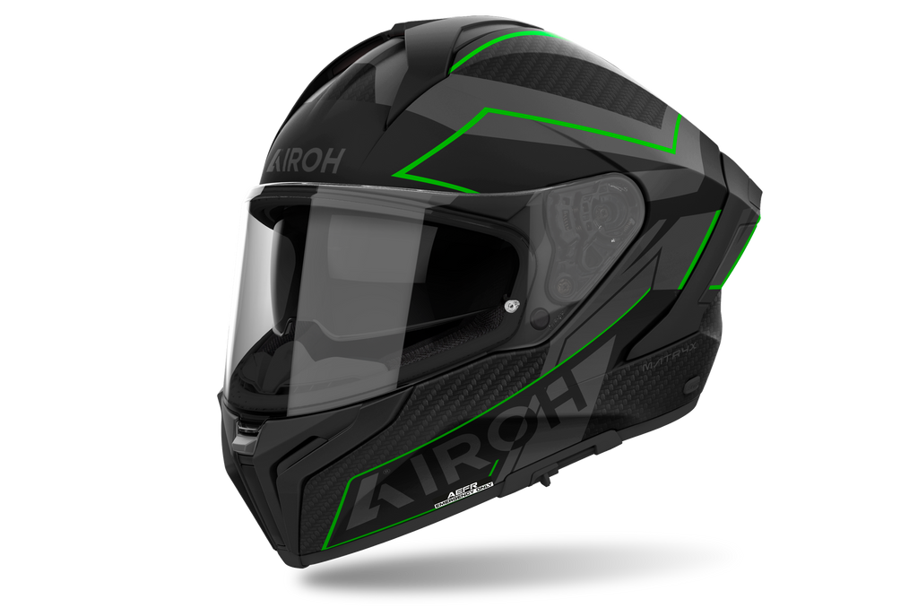 Airoh Matryx Sentinel Green Matt casco integrale - vista frontale