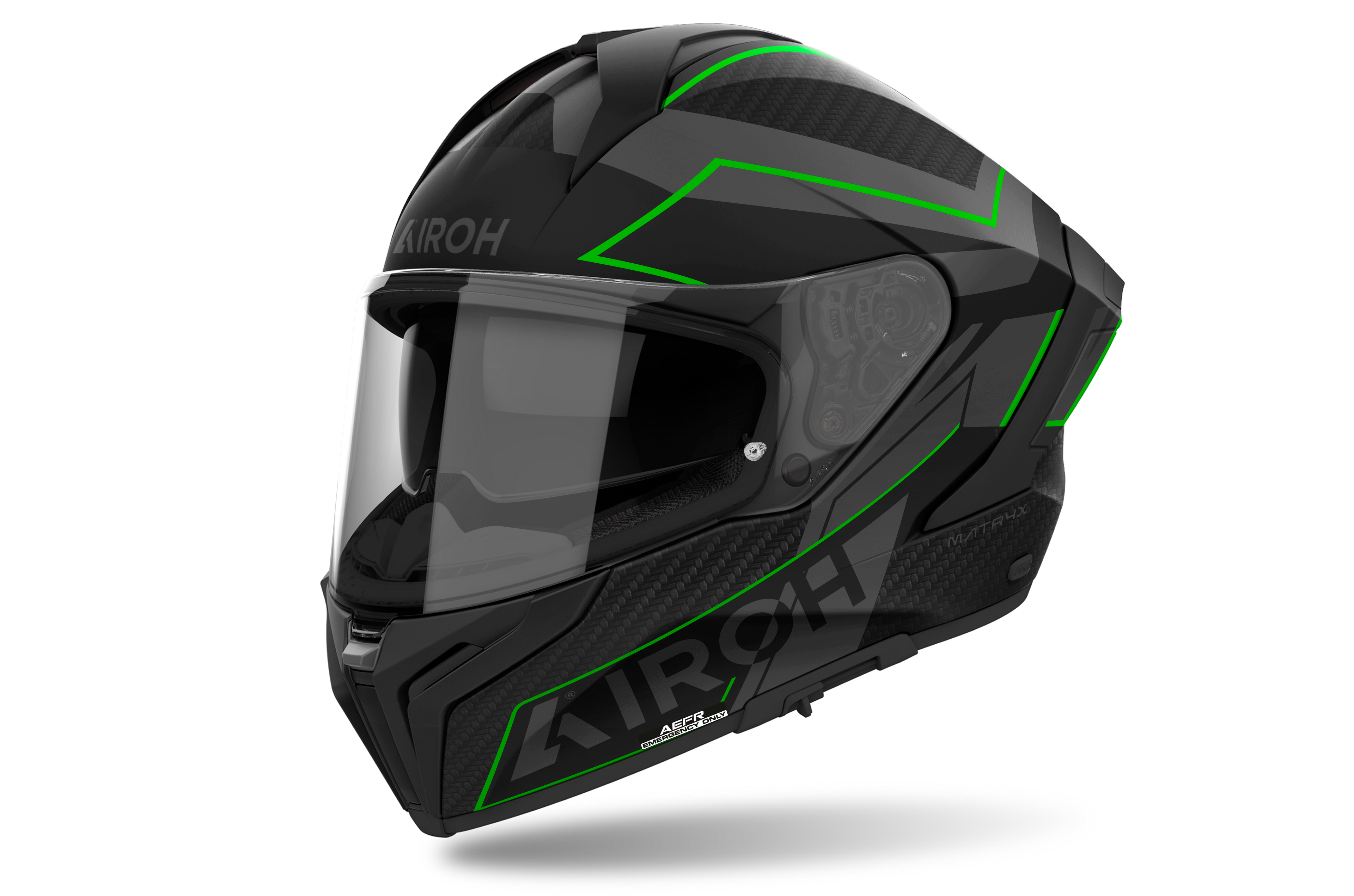 Airoh Matryx Sentinel Green Matt casco integrale - vista frontale