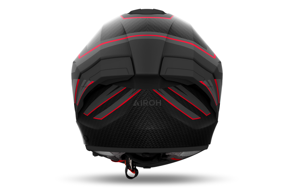 Airoh Airoh Matryx Sentinel Red Matt – Casco Integrale Composite Carbon ECE 22.06 Rosso Caschi integrali - Moon Bike - Vista 4