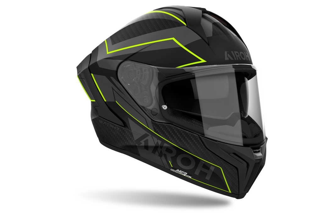Airoh Airoh Matryx Sentinel Yellow Matt – Casco Integrale Composite Carbon ECE 22.06 Giallo Caschi integrali - Moon Bike - Vista 2