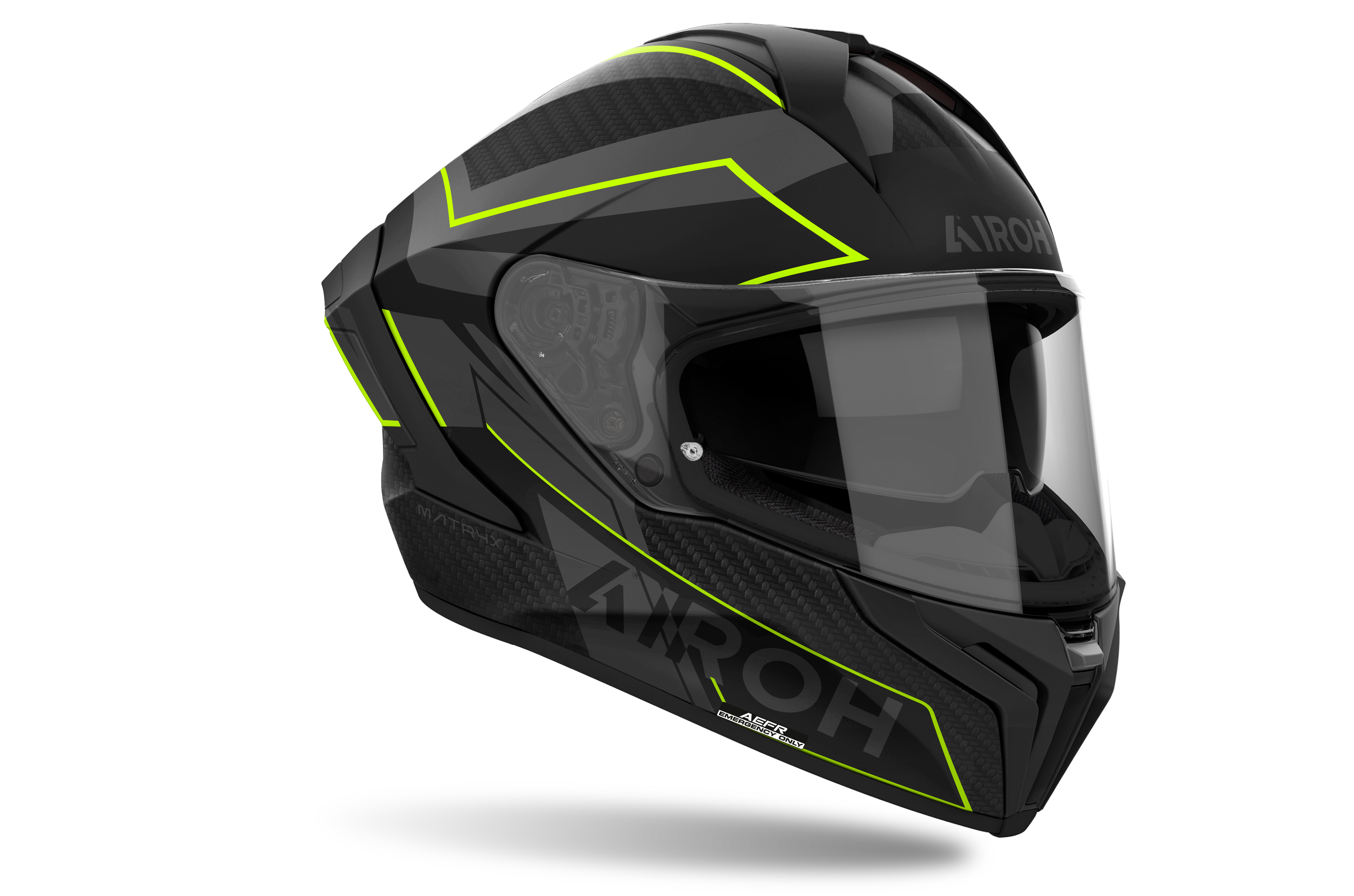 Airoh Airoh Matryx Sentinel Yellow Matt – Casco Integrale Composite Carbon ECE 22.06 Giallo Caschi integrali - Moon Bike - Vista 2
