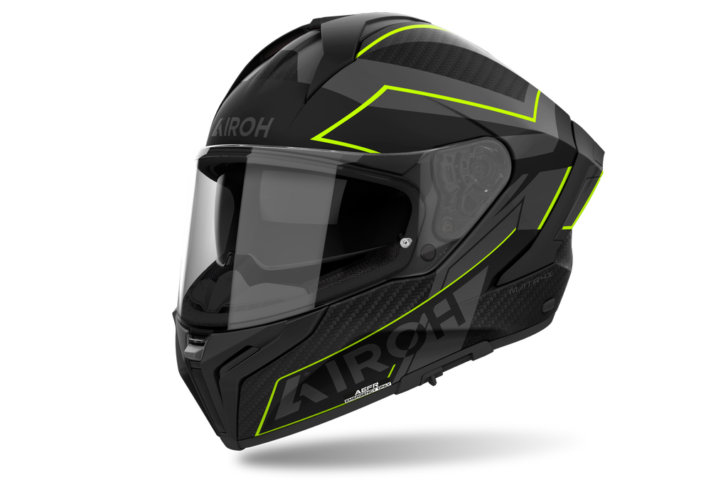 Airoh Airoh Matryx Sentinel Yellow Matt – Casco Integrale Composite Carbon ECE 22.06 Giallo Caschi integrali - Moon Bike - Vista 3