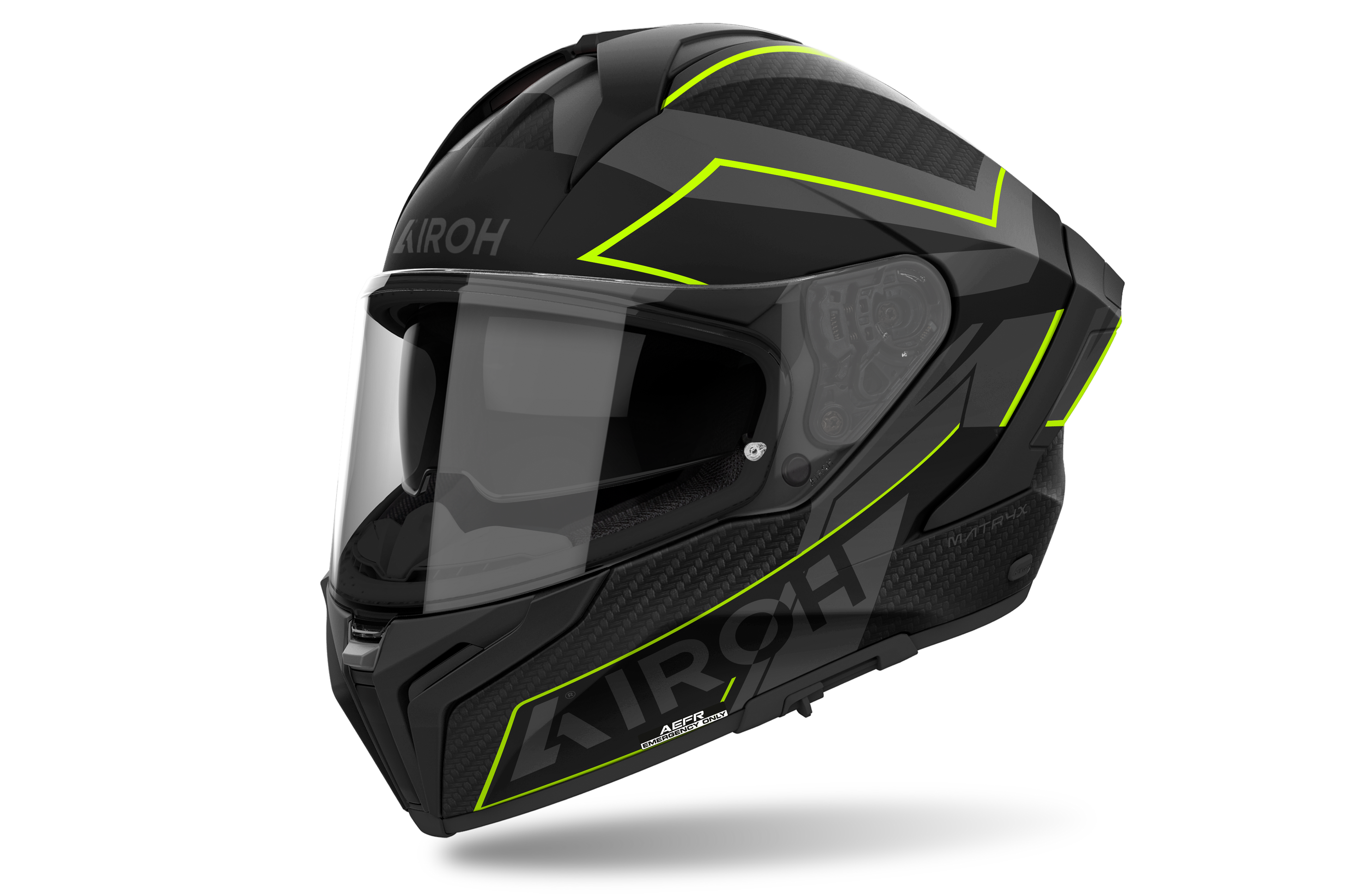 Airoh Airoh Matryx Sentinel Yellow Matt – Casco Integrale Composite Carbon ECE 22.06 Giallo Caschi integrali - Moon Bike - Vista 3