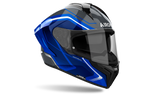 Airoh Airoh Matryx Wide Blue Gloss – Casco Integrale Composite Carbon ECE 22.06 Blu Caschi integrali - Moon Bike - Vista 2
