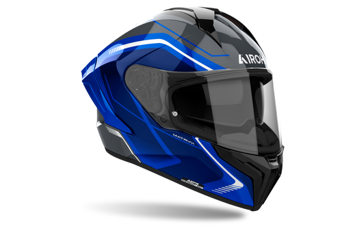 Airoh Matryx Wide Blue Gloss – Casco Integrale Composite Carbon ECE 22.06 Blu - Moon Bike - Vista 2