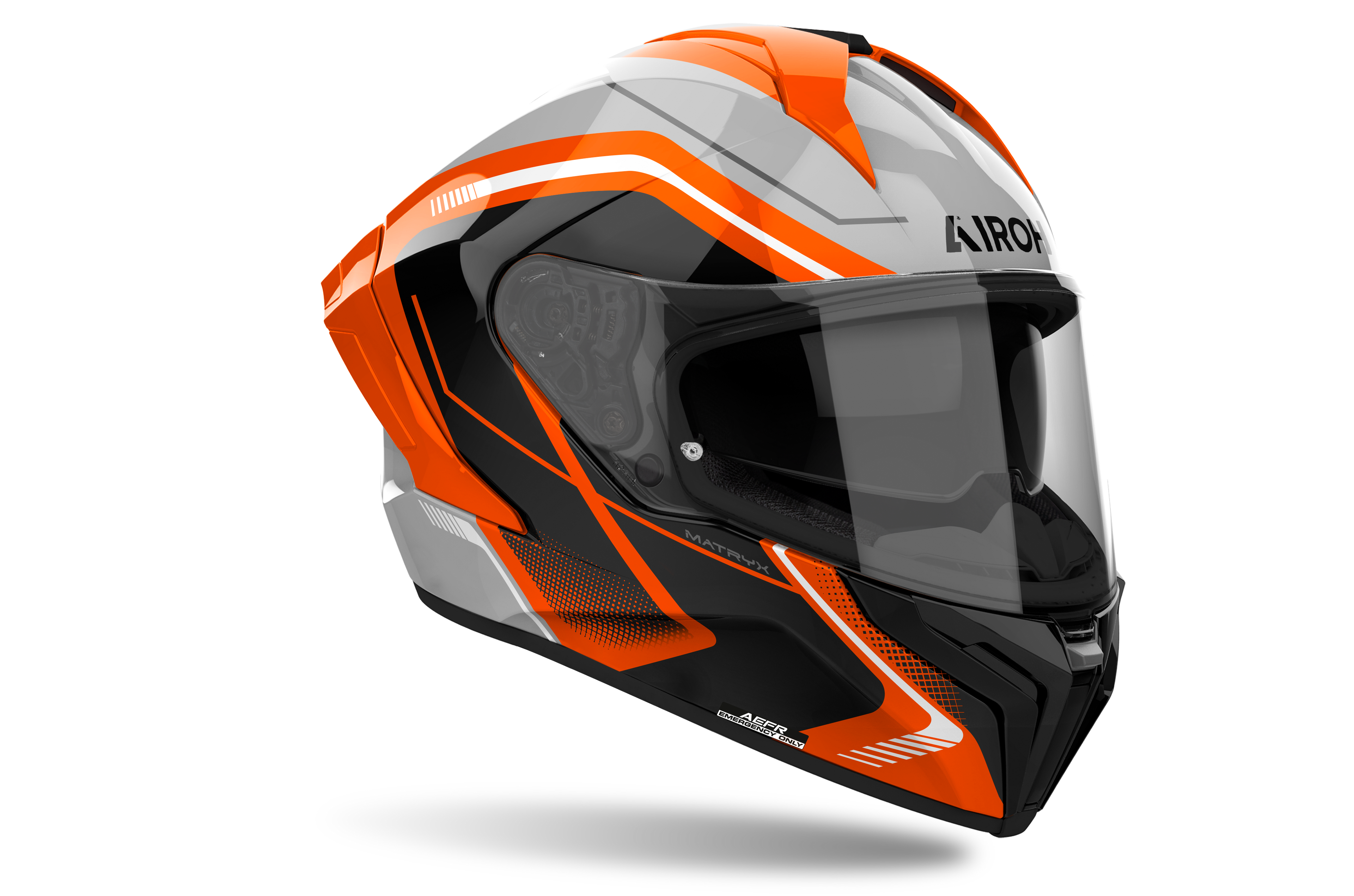 Airoh Airoh Matryx Wide Orange Gloss – Casco Integrale Composite Carbon ECE 22.06 Arancio Caschi integrali - Moon Bike - Vista 2
