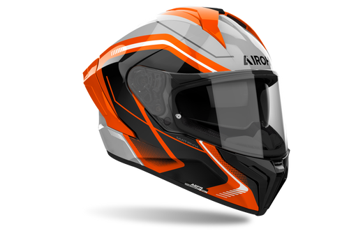 Airoh Matryx Wide Orange Gloss – Casco Integrale Composite Carbon ECE 22.06 Arancio - Moon Bike - Vista 2